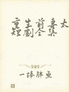 重生前妻太难追短剧全集