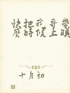快把我哥带走什么时候上映