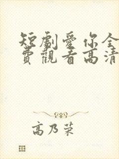 短剧爱你全集免费观看高清