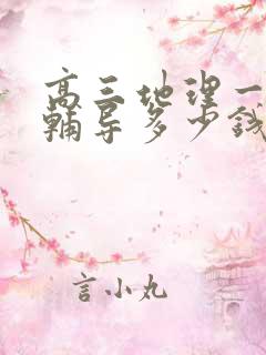 高三地理一对一辅导多少钱