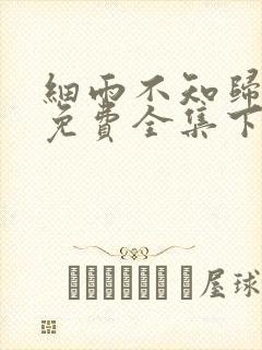 细雨不知归漫画免费全集下拉式漫画