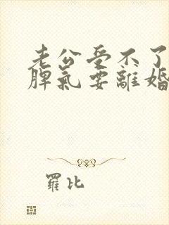 老公受不了我的脾气要离婚