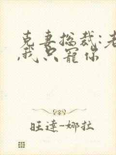 克妻总裁:老婆,我只宠你