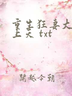 重生狂妻大佬宠上天 txt