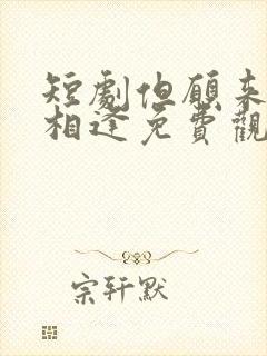 短剧但愿来生不相逢免费观看