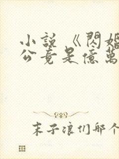 小说 《闪婚老公竟是亿万总裁》