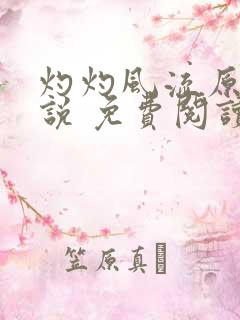 灼灼风流原著小说 免费阅读