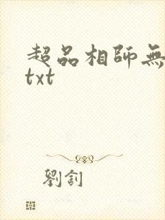 超品相师无删减txt