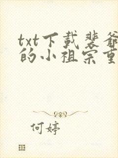 txt下载裴爷的小祖宗重生了