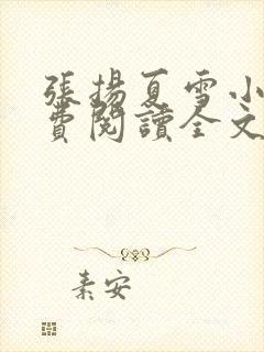 张扬夏雪小说免费阅读全文