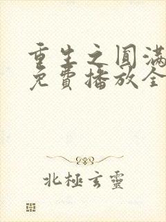 重生之圆满人生免费播放全集