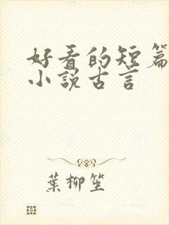 好看的短篇穿越小说古言