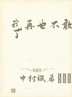 我再也不敢爱你了