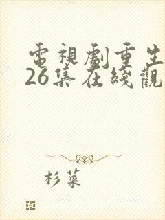 电视剧重生之门26集在线观看