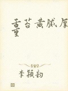 舌苔黄腻厚湿气重