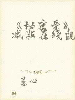 《秘密爱》无删减版在线观看