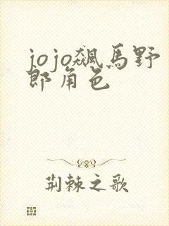 jojo飙马野郎角色