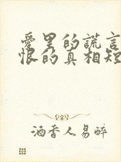 爱里的谎言,仇恨的真相短剧免费观看