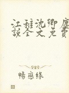 江稚沈卿尘的小说全文免费阅读最新