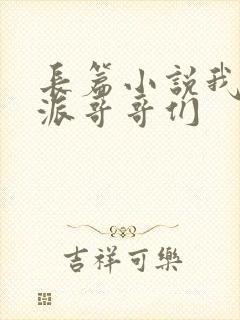 长篇小说我的反派哥哥们