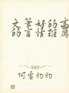 文笔好的高质量的言情推荐