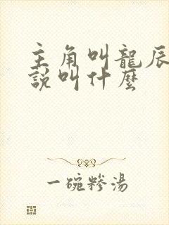 主角叫龙辰的小说叫什么