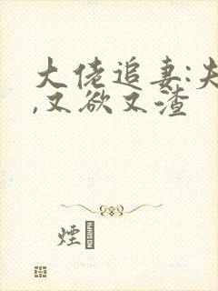 大佬追妻:夫人,又欲又渣