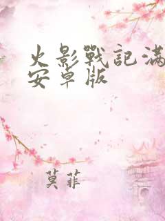 火影战记满人物安卓版