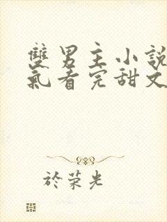 双男主小说一口气看完甜文