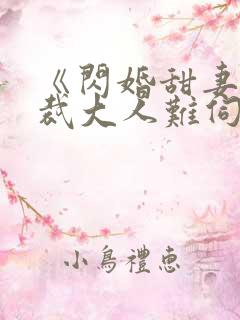 《闪婚甜妻,总裁大人难伺候》