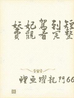 妖妃驾到短剧免费观看完整版