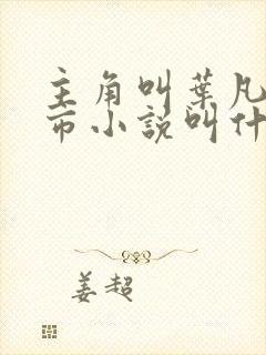 主角叫叶凡的都市小说叫什么名字