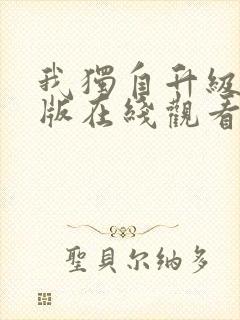 我独自升级完整版在线观看动漫