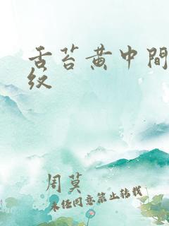 舌苔黄中间有裂纹