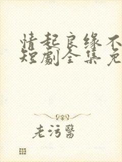 情起良缘不可窃短剧全集免费观看