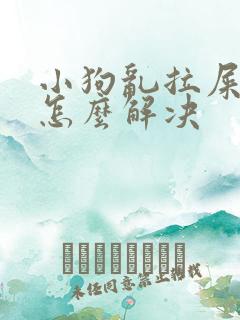 小狗乱拉屎拉尿怎么解决