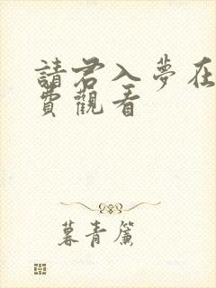 请君入梦在线免费观看