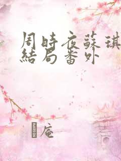 周时夜苏琪瑶大结局番外