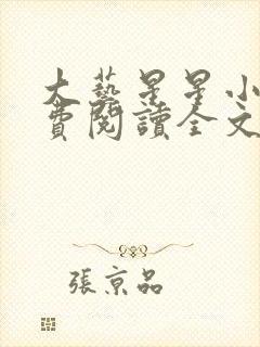 大艺星星小说免费阅读全文