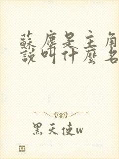 苏尘是主角的小说叫什么名字