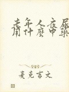 老年人夜尿频繁用什么中药治疗