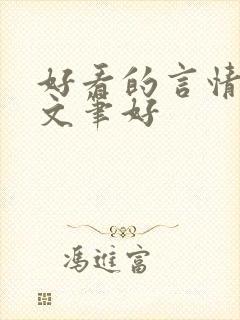 好看的言情小说文笔好
