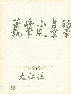 萧峥小月的小说执掌风云章节更新