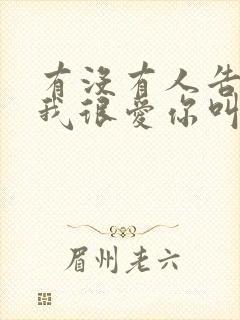 有没有人告诉我我很爱你叫啥歌