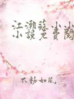 江潮苏小小穿越小说免费阅读全集