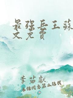 最强兵王苏锐全文免费