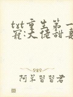 txt重生第一宠:大佬甜妻宠上天