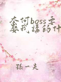 奈何boss要娶我讲的什么
