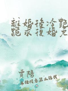 离婚后冷艳总裁跪求复婚免费阅读