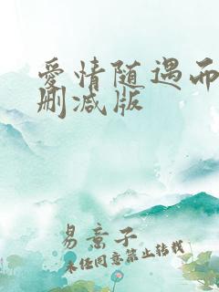 爱情随遇而安无删减版